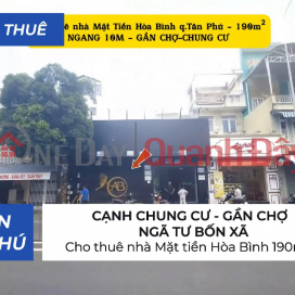 House for rent in Hoa Binh street, 114m² - 6M WIDE - NEAR MARKET - APARTMENT _0