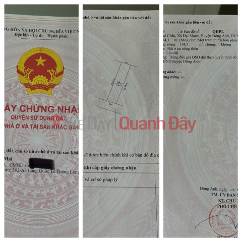 CHÍNH CHỦ Cần Bán Lô Đất Đấu Thầu Tại Thôn Mai Châu, Xã Thiên Lộc, Thành Phố Hà Nội _0
