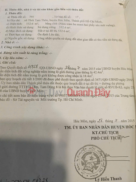 HOT HOT – CHÍNH CHỦ CẦN BÁN NHANH NHÀ TẠI Xã Đông THạnh, Hóc Môn, Hồ Chí Minh _0