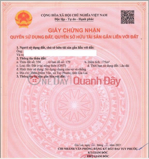 HÀNG HIẾM CHÍNH CHỦ BÁN Lô Đất Biệt Thự Khu Sinh Thái Diêm Vân Xã Phước Thuận, Tuy Phước, tỉnh Bình Định _0