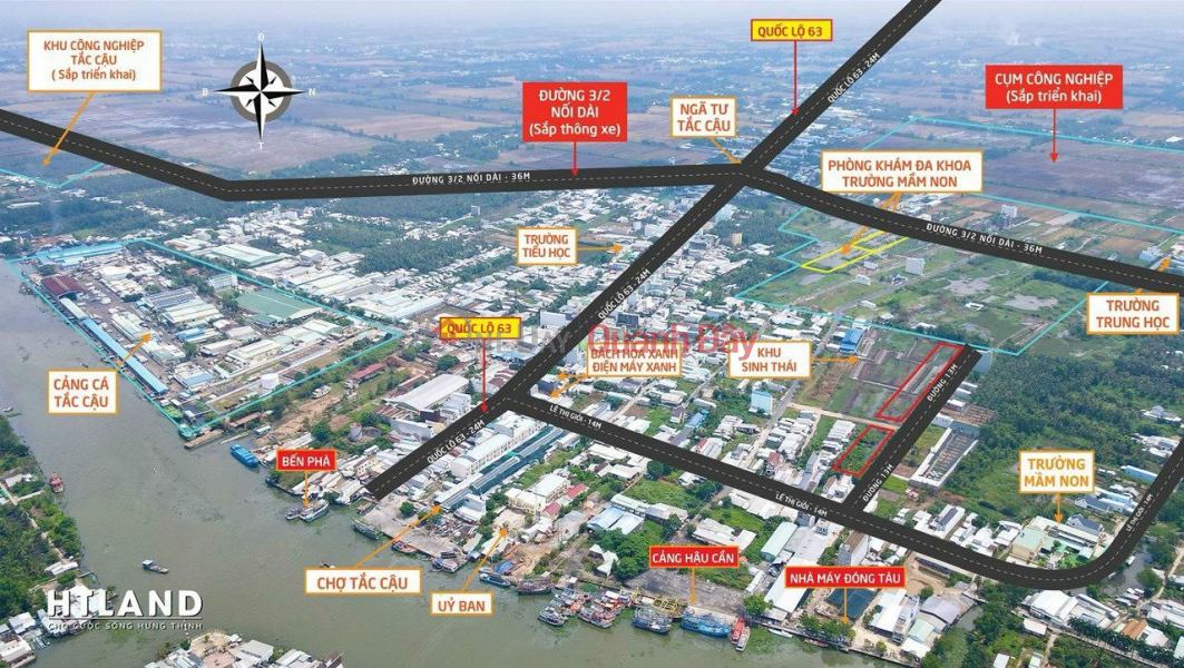 OWN A BEAUTIFUL LOT OF LAND NOW - SUPER PREFERENTIAL PRICE IN Cai Tac Cau Market Ecological Area, Chau Thanh, Kien Giang Sales Listings