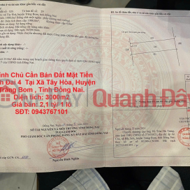 Owner Needs to Sell Land Frontage on Ring Road 4 in Tay Hoa Commune, Trang Bom District, Dong Nai Province. _0