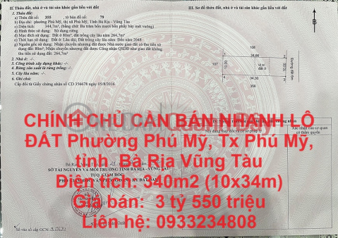 OWNER NEEDS TO SELL LAND LOT QUICKLY, Phu My Ward, Phu My Town - EXTREMELY CHEAP PRICE _0