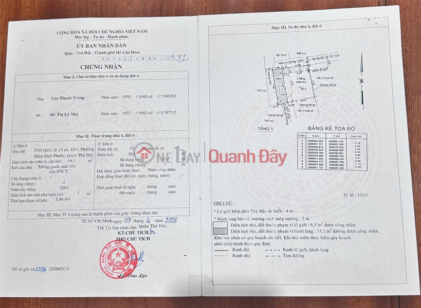 Property Search Vietnam | OneDay | Residential | Sales Listings | BEAUTIFUL HOUSE - GOOD PRICE - NEED TO SELL QUICKLY A HOUSE IN Hiep Binh Phuoc Ward, Thu Duc City, HCMC