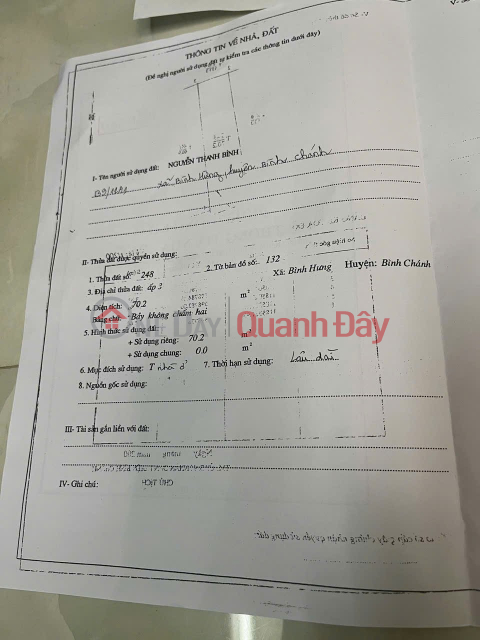 HOUSE FOR SALE BY OWNER - GOOD PRICE - Located in Binh Hung Commune, Binh Chanh District, Ho Chi Minh City _0