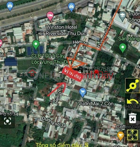 Selling land on street 34 Linh Dong, adjacent to Pham Van Dong, Thu Duc (Area: 60m2 = 4*15, price 3.98 billion) _0