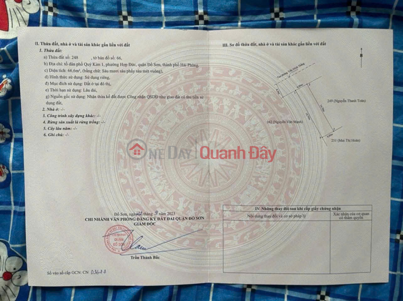 đ 1.68 Billion, Land on Quy Kim Do Son street - beautiful area 66.6m², price only 1.6x billion ZALO 0567 222 555