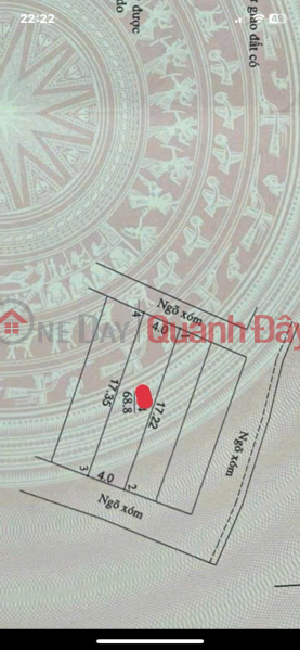 The owner needs to sell a plot of land in Quan Cham village, Phu Nghia Chuong My commune, Hanoi, Dt68'8 m, radius of several hundred meters. Sales Listings