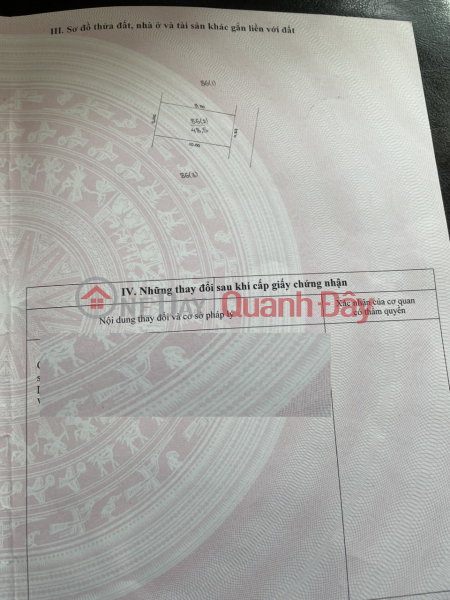 đ 2.3 Billion Land for sale in Dong Viet Hung village, 48m x 4.8m, large backyard, car loaded into the house, only 2.x billion TL. Contact: 0936123469
