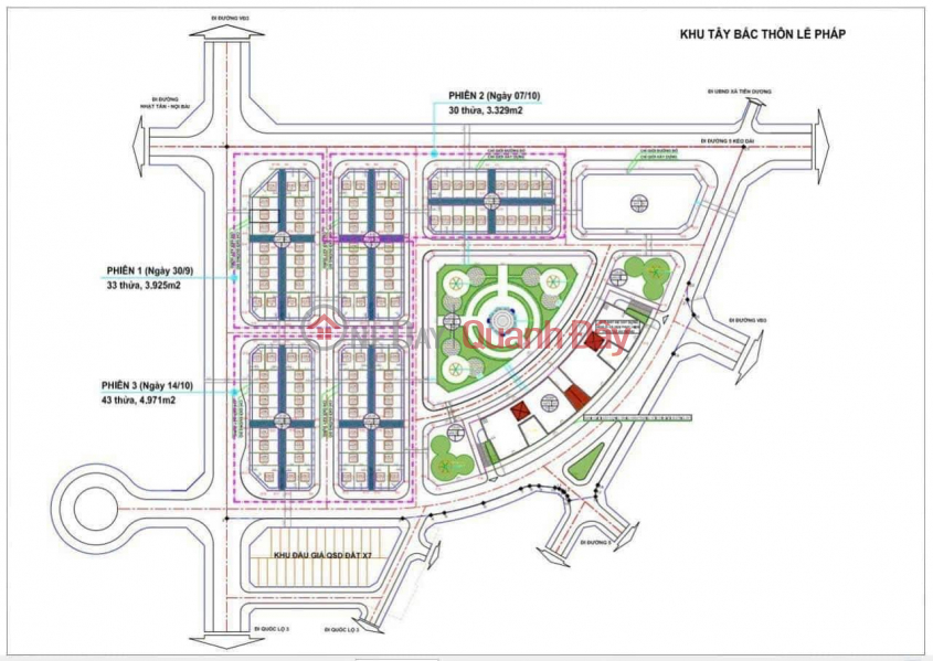 đ 6,35 tỷ, Bán nhanh đấu giá Tây Bắc Lễ Pháp , Tiên Dương , Đông Anh mặt đường 25m .