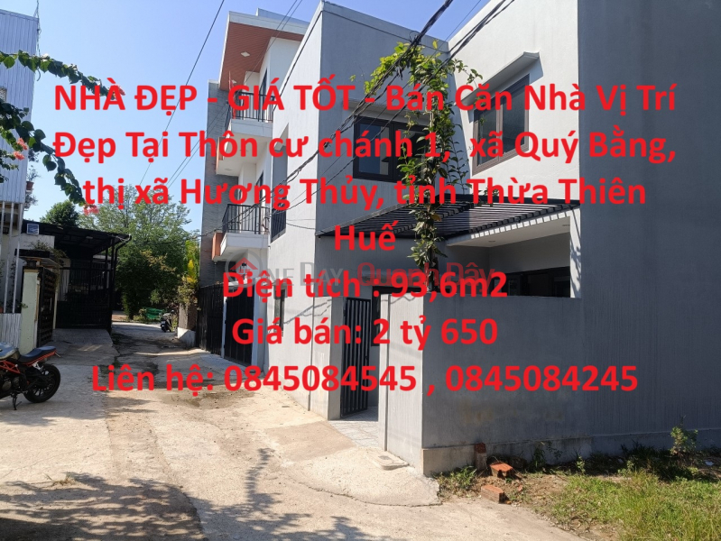 BEAUTIFUL HOUSE - GOOD PRICE - Selling a House in a Nice Location In Quy Bang Commune, Huong Thuy Town, Thua Thien Hue Province Sales Listings