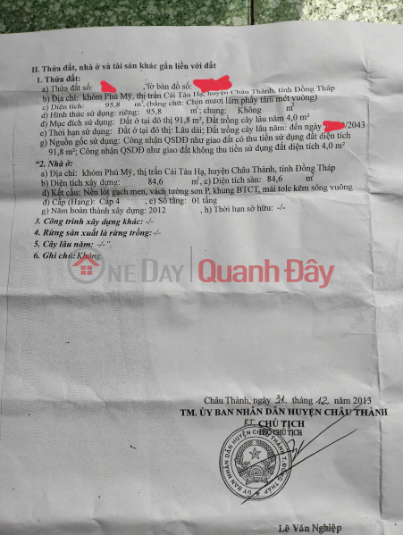 OWNER Urgently Sells House Fronting National Highway 80 In Cai Tau Ha Town, Chau Thanh, Dong Thap, Vietnam Sales, đ 1.76 Billion