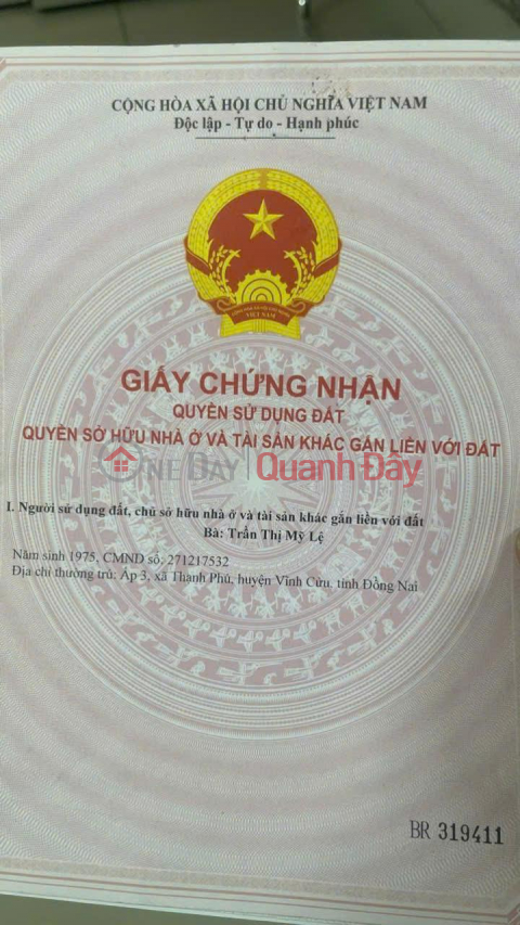 Chính Chủ Cần Bán Đất Sào Xã Xuân Bắc, Huyện Xuân Lộc, Tỉnh Đồng Nai. _0