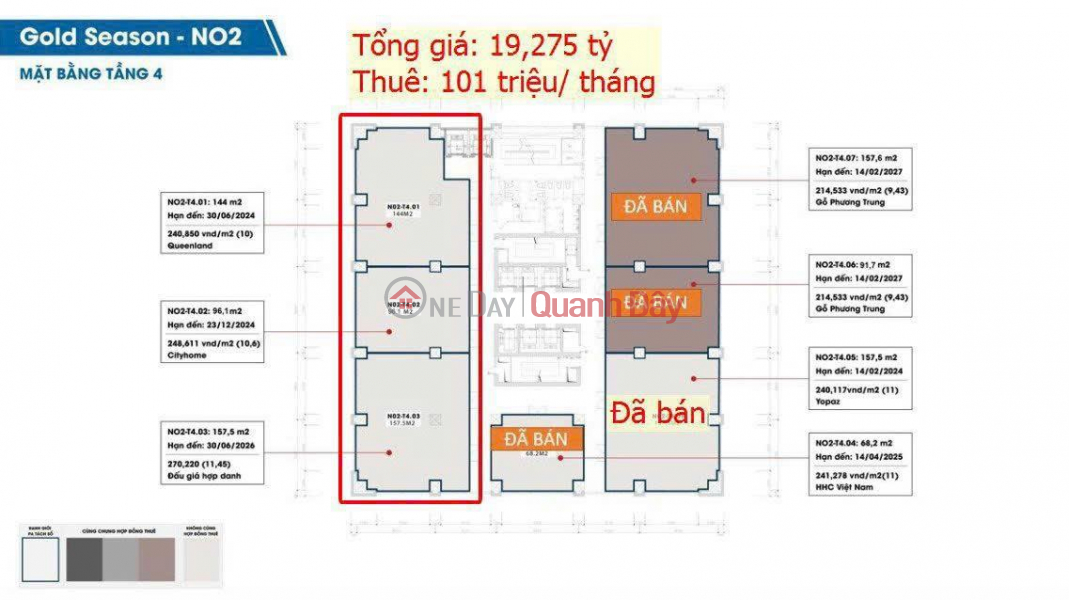 Quận Thanh Xuân bán 03 lô sàn văn phòng 397,6m2 sổ đổ lâu dài ký HĐMB chủ đầu tư | Việt Nam, Bán đ 19 tỷ