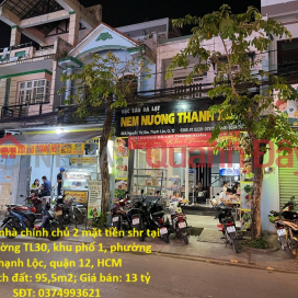 House for sale by owner, 2 fronts, shr at 86A TL30 street, quarter 1, Thanh Loc ward, district 12 _0