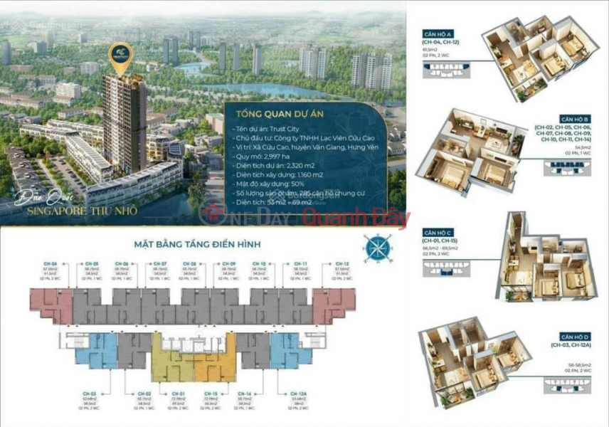 "Peaceful place" in the administrative center of Van Giang district - 2-bedroom apartment, price from only 1.6 billion! | Vietnam, Sales đ 1.6 Billion