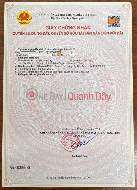 ĐẤT ĐẸP- GIÁ TỐT BÁN NHANH LÔ ĐẤT ĐẦU TƯ LÀ SINH LỜI TẠI huyện Hóc Môn, TPHCM _0