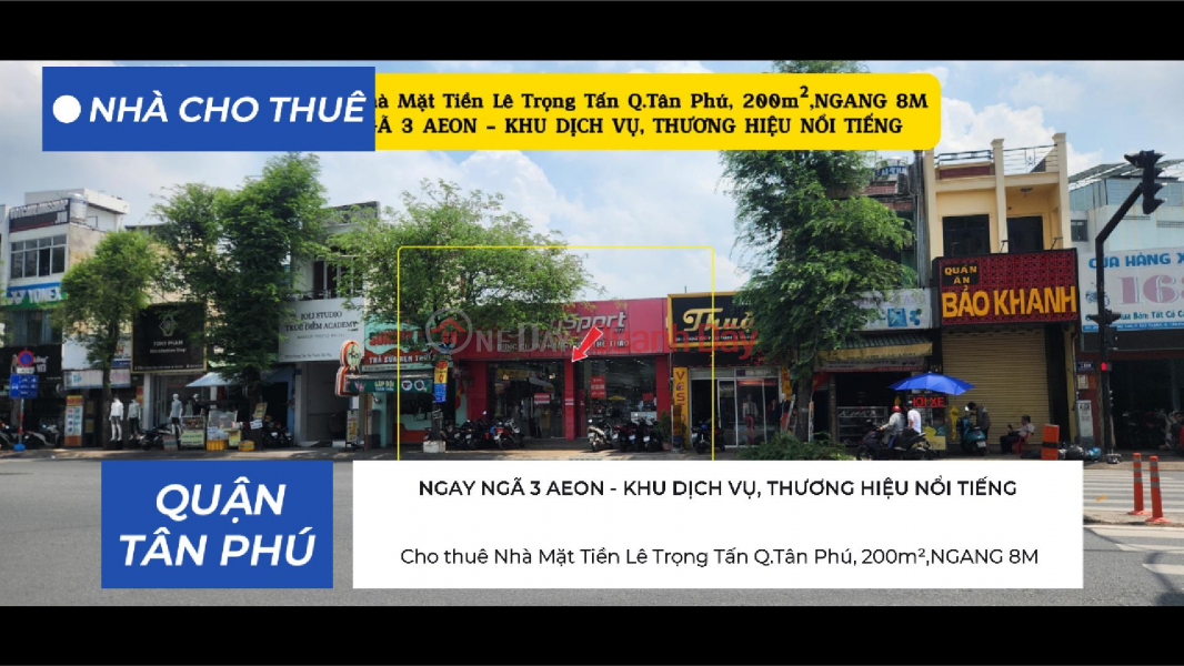 Cho thuê Nhà Mặt Tiền Lê Trọng Tấn Q.Tân Phú, 200m², NGAY NGÃ TƯ Niêm yết cho thuê