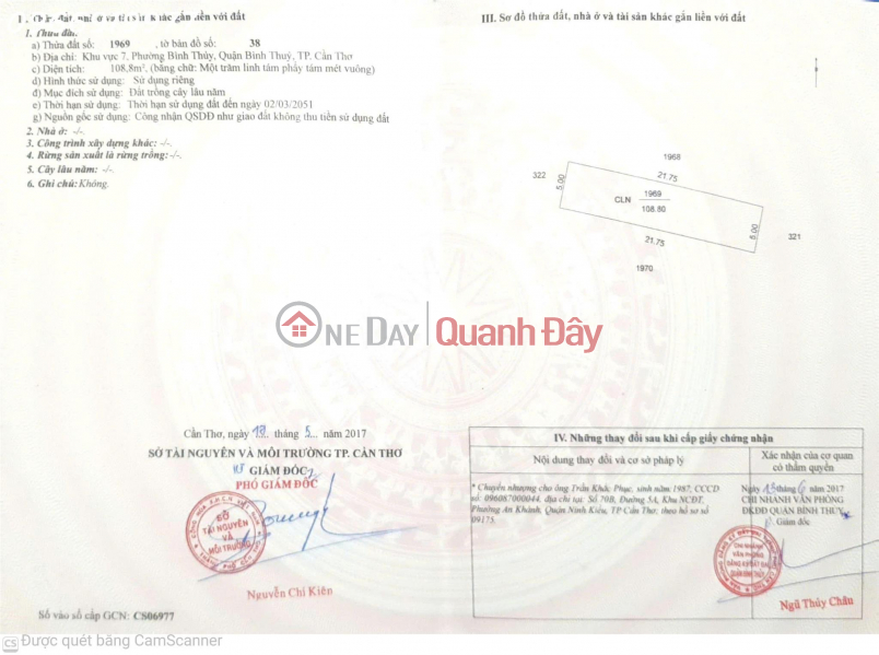 Prime property - Land plot on Vo Van Kiet street, 5m wide road opposite Hung Temple, 108.8 m², investment price. Sales Listings