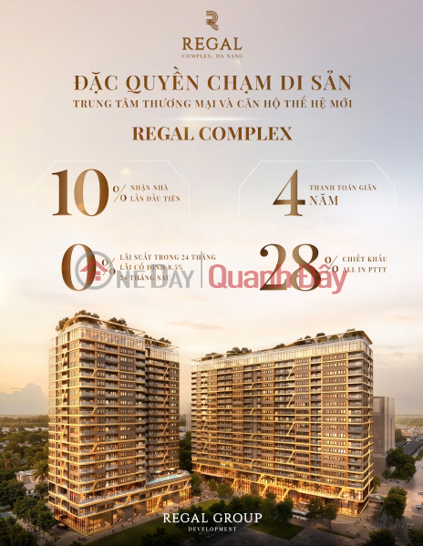 Property Search Vietnam | OneDay | Nhà ở Niêm yết bán, Cơ hội sở hữu căn hội view sông ngắm biển tại Regal Complex Đà Nẵng