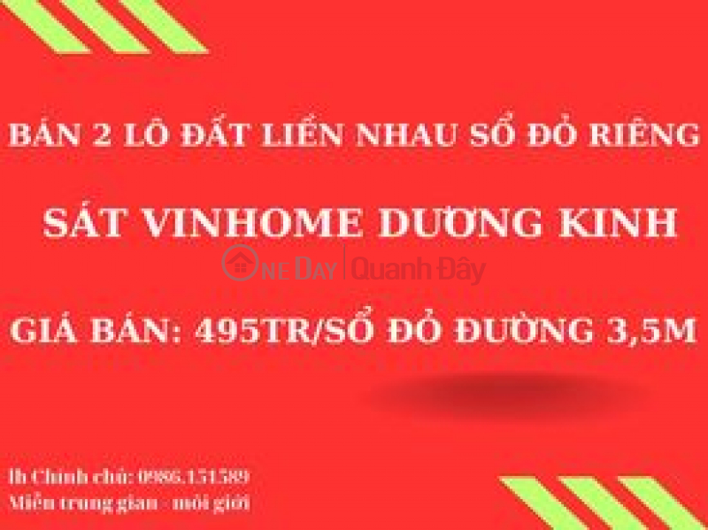 Red book land for sale by owner at super cheap price located in the economic development center of Duong Kinh district - Hai Phong 495 million\\/ Vietnam, Sales, đ 12 Million