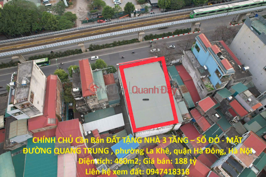 OWNER FOR SALE LAND WITH 3-STOREY HOUSE - RED BOOK - STREET FRONT OF QUANG TRUNG - HA DONG Sales Listings