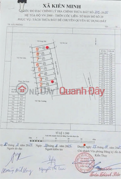 2 LOTS OF COC LIEN – MINH TAN – 4M WIDE PLASTIC ALLEY, CARS CAN ACCESS ALL THE WAY TO THE LAND – RARE PRICE 8XX MILLION ZALO 0567 222 555 Sales Listings