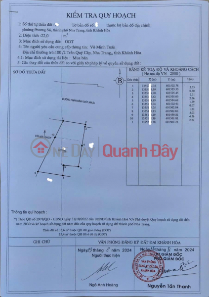 đ 1.4 Billion | 2-STOREY HOUSE FOR SALE ON PHAN DINH GIOT FRONTAGE, PHUONG SAI, NHA TRANG. SELLING PRICE 1.4 BILLION (Negotiable)