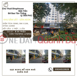 Shophouse for rent Bo Bao Tan Thang frontage 55m2, 1st floor, close to AEON _0