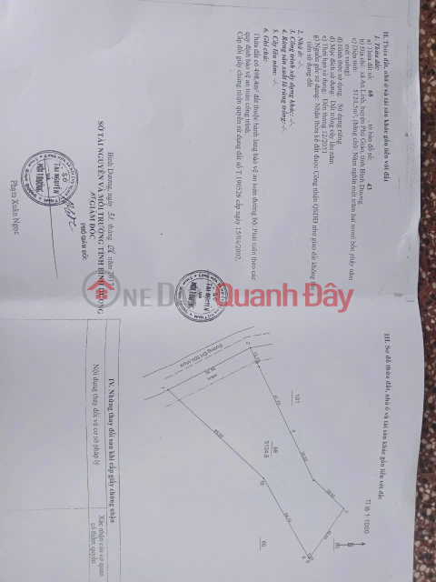 GIÁ TỐT - CHỐT NGAY Lô Đất MẶT TIỀN DH507 Xã An Linh, Huyện Phú Giáo, Bình Dương _0