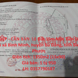 ĐẤT ĐẸP - CẦN BÁN Lô Đất 15m Mặt Tiền DT760 Tại xã Bình Minh, huyện bù Đăng, tỉnh Bình Phước _0