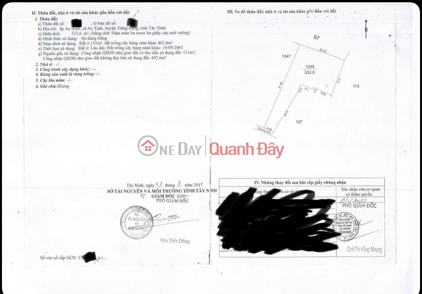 OWNER NEEDS TO SELL A BEAUTIFUL LOT OF LAND - INVESTMENT PRICE In An Tinh Commune, Trang Bang District, Tay Ninh Vietnam Sales đ 3.5 Billion
