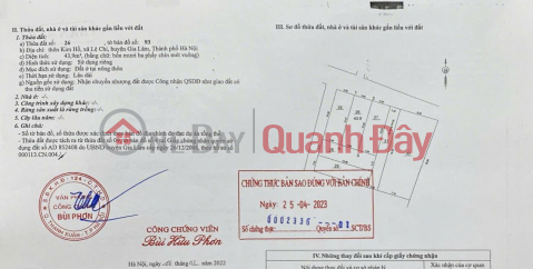BÁN 44 M2 ĐẤT KIM HỒ – THUẬN AN, GIA LÂM – Ô TÔ ĐỖ CỬA – ĐƯỜNG THÔNG – GIÁ NHỈNH 3 TỶ _0