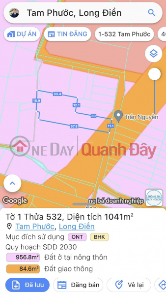 Selling 1000m2 of garden land, 26m road - Long Dien District - BRVT - owner Vietnam, Sales | đ 5.6 Billion