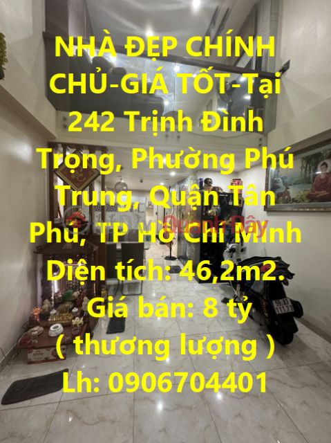 GENUINE BEAUTY HOUSE - GOOD PRICE - At 242 Trinh Dinh Trong, Phu Trung Ward, Tan Phu District, Ho Chi Minh City _0