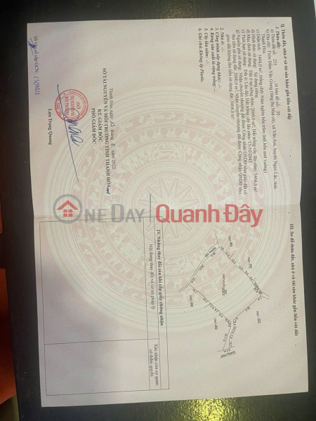 HOT HOT - FOR SALE LOT OF LAND IN A GOOD LOCATION IN Van Am Commune, Ngoc Lac, Thanh Hoa Sales Listings