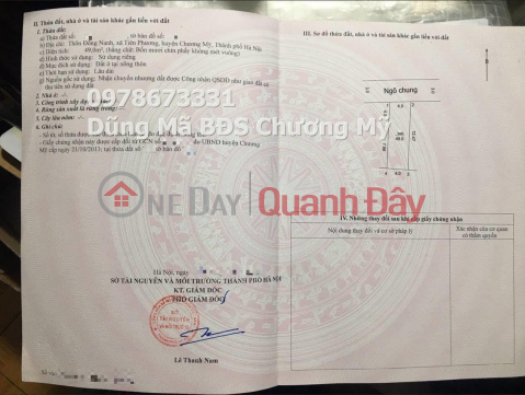 PRICE ONLY 1TY4 TO OWN A LOT OF RESORT LAND IN TIEN PHUONG-CHUONG MY _0