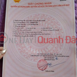 HOT HOT – OWNER NEEDS TO SELL LAND PLOT No. 03\/108 Dong Tac (Ket Street),Dong Tho Ward, Thanh Hoa City, Thanh Hoa Province _0