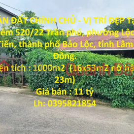 GENERAL LAND SALE - BEAUTIFUL LOCATION In Loc Tien Ward, Bao Loc City, Lam Dong Province. _0