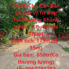 The owner needs to sell a plot of land with a beautiful location in Khanh Xuan Ward, Buon Ma Thuot City _0