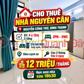 CHO THUÊ NHÀ Nguyễn Công Trứ, Bình Thạnh gần Thảo Cầm Viên, 12tr _0