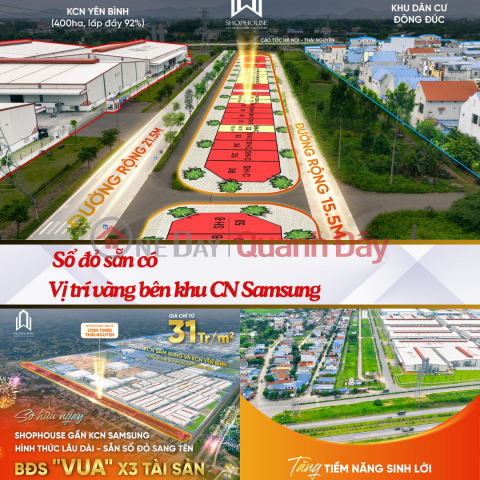 2 TỈ SỞ HỮU NGAY SHOP HOUSE ĐỐI DIỆN KHU CÔNG NGHIỆP YÊN BINH SAM SUNG 150.000 CÔNG NHÂN VÀ CHUYÊN GIA ĐANG _0