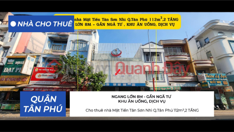 House for rent on Tan Son Nhi Street, Tan Phu District, 112m², 2 floors, 8m frontage, 55 million VND. _0