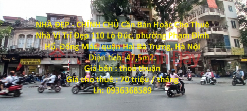 BEAUTIFUL HOUSE - OWNER For Sale Or Rent Beautiful House In Lo Duc - Hanoi _0
