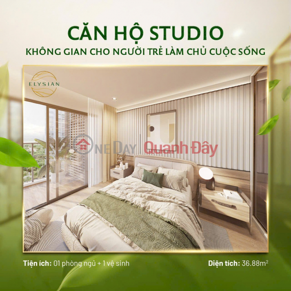 ‍️ Căn hộ Studio – Không gian cho người trẻ làm chủ cuộc sống! Niêm yết bán