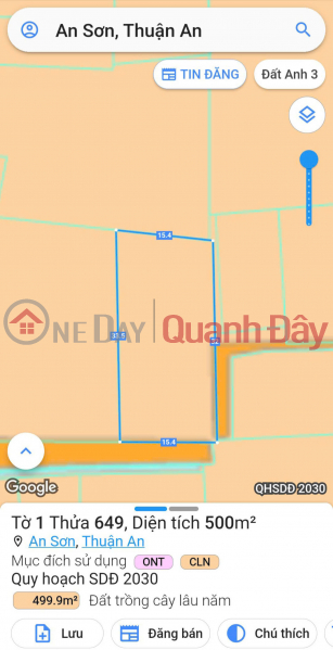 Property Search Vietnam | OneDay | Residential, Sales Listings | An Son 32 frontage, 500m² residential land 100m². Truck access, densely populated location, near villa. View