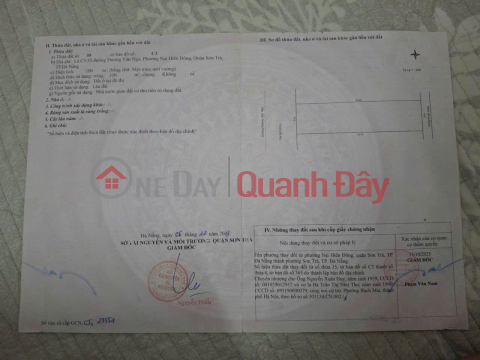 HOT HOT – 2 PLOTS OF LAND FOR SALE, 10.5M FRONTAGE ON DUONG VAN NGA STREET, SON TRA WARD, DA NANG CITY _0
