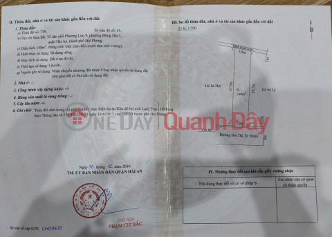 Land plot on Bui Thi Tu Nhien street - 148m² - 5.6m frontage - prime location at a T-junction _0