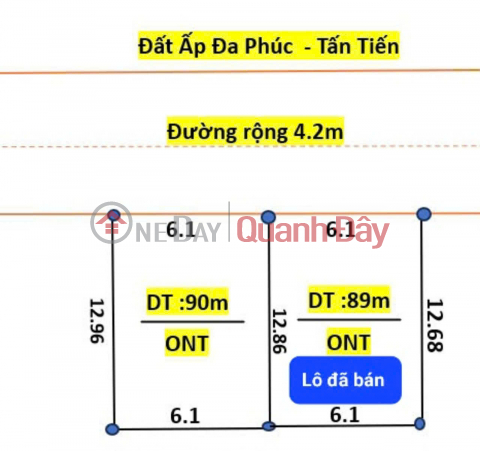 Bán lô đất mặt tiền 6,1m gần vành đai 4, View hồ đường rộng hơn 4m giá đầu tư _0