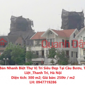 Cần Bán Nhanh Biệt Thự Vị Trí Siêu Đẹp Tại Cầu Bươu, Thanh Liệt ,Thanh Trì, Hà Nội _0